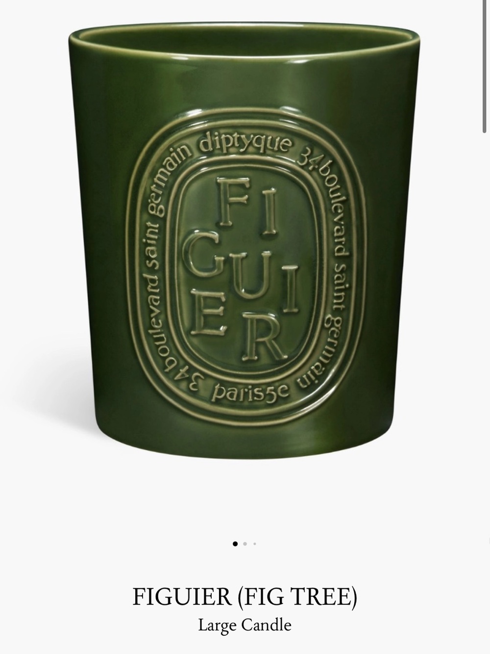 Diptyque Figuier LARGE CANDLE 600g DIPTYQUE Fig Tree Candle